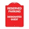 Signmission Reserved Parking-Designated Guest, Red & White Aluminum Architectural Sign, 18" x 24", RW-1824-23153 A-DES-RW-1824-23153 - alternate 1
